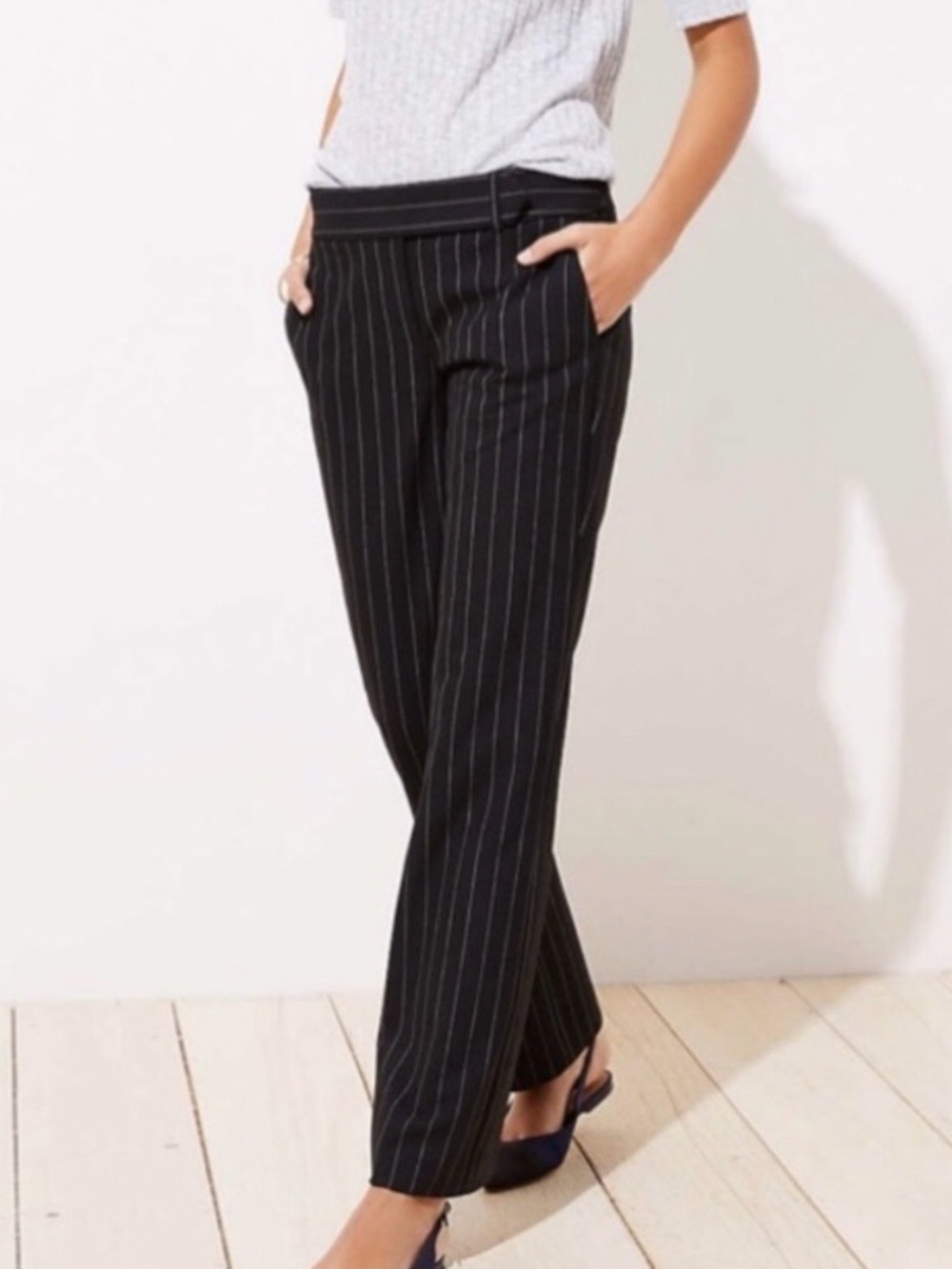 LOFT Pinstripe Marisa Trouser